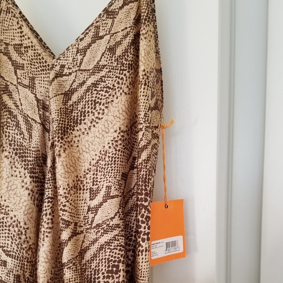 Silk Charmeuse Snakeprint Maxi Party Dress, Ramy Brook NWT - Picture 2 of 12